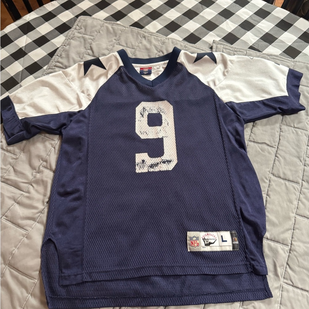 Reebok Kids Navy and White Football Jersey with Number 9